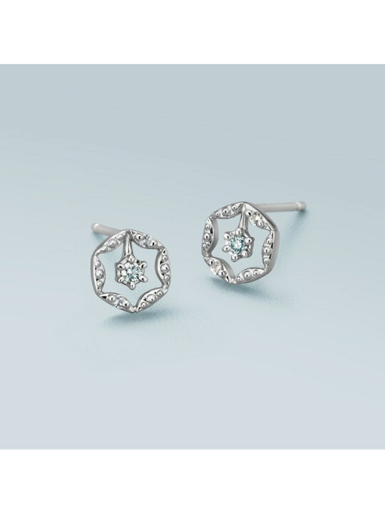 楽天市場】【Holiday Collection】K10ホワイトゴールド ピアス 4 
