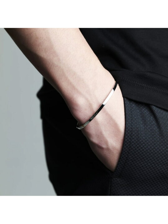 楽天市場】【4°C HOMME+】 シルバー バングル＜Sサイズ＞ 4℃ HOMME+ 
