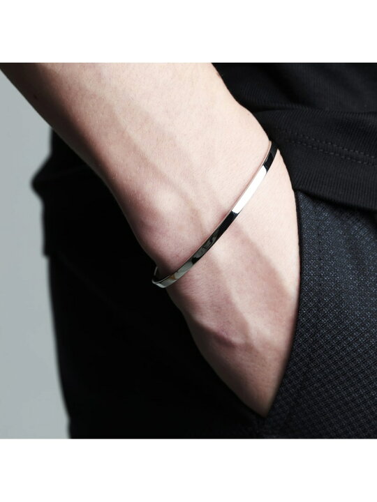 楽天市場】【4°C HOMME+】 シルバー バングル＜Sサイズ＞ 4℃ HOMME+ 