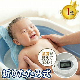 ベビーバス 折りたたみ 湯温計付き バスネット 新生児 ベビー バスチェア 赤ちゃん 沐浴 お風呂 6ヶ月 大きめ 大きい 新生児 折り畳み 省スペース