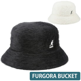 カンゴール 帽子バケットハット KANGOL Furgora Bucket フルゴラ ファーゴラ 帽子 アンゴラ ハット レディース ブラック ホワイト 黒 白 アイボリー ウール カジュアル ワンポイント ロゴ ブランド 秋 冬 ふわふわ