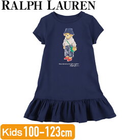 ラルフローレン ポロベア 半袖 シャツドレス ワンピース キッズ 女の子 子供 コットン 綿 ボタンダウン POLO RALPH LAUREN カジュアル フリル SHORT-SLEEVE COTTON NOVELTY BEAR GRAPHIC T-SHIRT DRESS ポロ