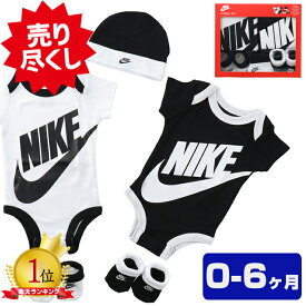 ナイキ ベビー服 5点セット NIKE BABY BODYSUIT SET ベビー ロンパース ボディスーツ 肌着 靴下 帽子 新生児 男の子 女の子 夏服 半袖 セットアップ セット