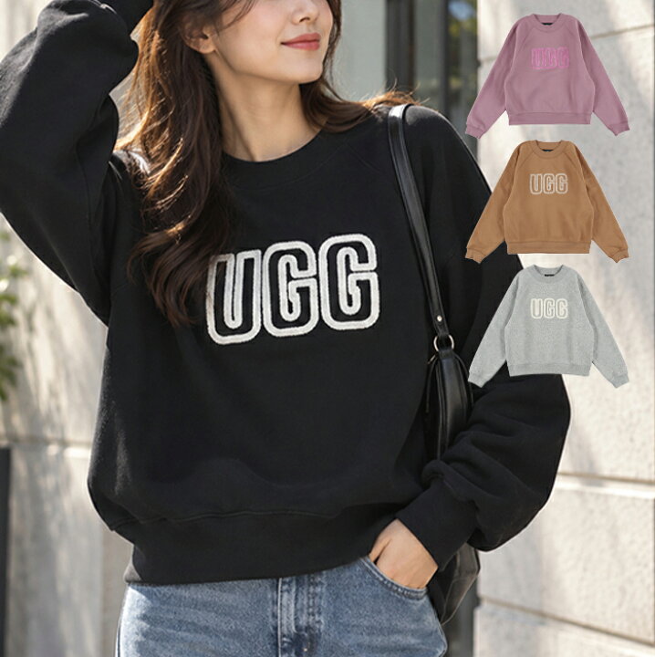 楽天市場】UGG アグ スウェット レディース クルーネック ロゴ 