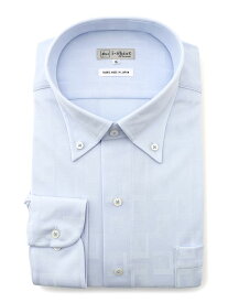 大きいサイズ メンズ ワイシャツ アイシャツ 長袖 i-shirt P100 AIRCLEAR ジャガード 無地調 ボタンダウン 2L 3L 4L 5L 6L 7L 8L 送料無料 大きいサイズのお店 フォーエル【ビジネス】