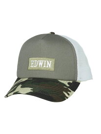 メンズ雑貨・アクセサリー 帽子 EDWINカモ柄コットンツイルメッシュCAP カーキー 6L 3L 4L 5L 綿 通年