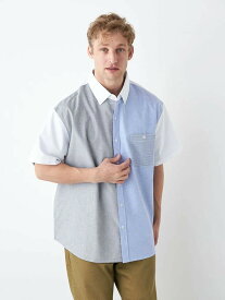 大きいサイズ メンズカジュアルインナー シャツ半袖 ボタンダウン TSC オックスデザインB.Dシャツ ブルー 3L 4L 5L 6L 綿 夏 大きいサイズの店 フォーエル