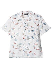 大きいサイズ メンズカジュアルインナー シャツ半袖ワンナップ レーヨンアロハシャツ ホワイト 3L 4L 5L 6L レーヨン 夏 大きいサイズの店 フォーエル