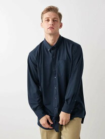 大きいサイズ メンズ長袖ワイシャツ 長袖ボタンダウン エルフォ EL.FOURBANWORKS+LABOP100トリコット無地BD ネイビー 6L 3L 4L 5L ポリエステル 通年 大きいサイズの店 フォーエル