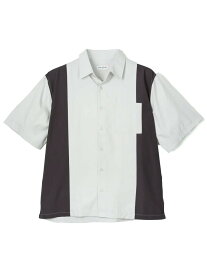 大きいサイズ メンズカジュアルインナー シャツ半袖レギュラー LC T/R切替オーバーシャツ L.グレー 5L 3L 4L ポリエステル レーヨン 夏 大きいサイズの店 フォーエル