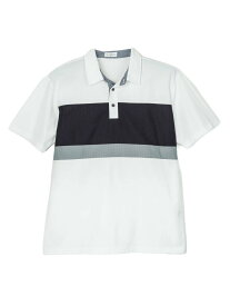 大きいサイズ メンズカジュアルインナー カット半袖その他 LC カットサッカーパネル切替共衿ポロ ホワイト 3L 4L 5L ポリエステル 夏 大きいサイズの店 フォーエル