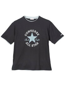 大きいサイズ メンズカジュアルインナー カット半袖クルーネック CV レイヤード半袖T ブラック 3L 4L 5L 綿 夏 大きいサイズの店 フォーエル