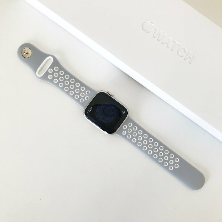 楽天市場】Apple Watch 穴 スポーツバンド(グレー&ホワイト) : 4MiLi