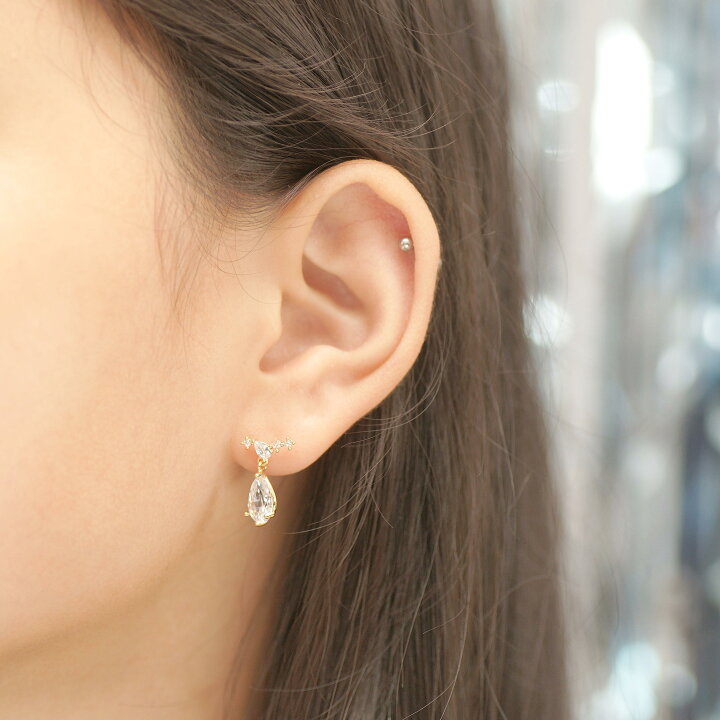 楽天市場】[925 Silver]レインドロップピアス : 4MiLi