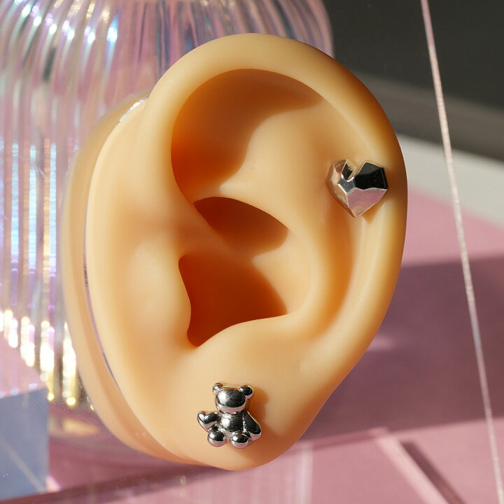 楽天市場】[サージカル]くまちゃん&ハート(2Type) 16G ボディピアス 