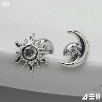 太陽 月 ピアスの通販