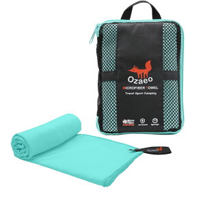Ozaeo スポーツタオル マイクロファイバータオル スイムタオル 速乾タオル 速乾 水泳 フェイスタオル ヨガ 汗拭き タオル 柔らかい ジム メンズ レディース 旅行 コンパクト 軽量