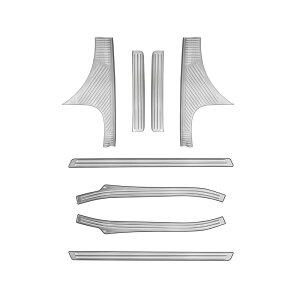 フォレスター SL系 アクセサリー パーツ サイドステップ スカッフプレート 内・外側 インテリアパネル ドレスアップ カスタム 内装 内装パーツ 傷防止 保護 キズ防止 ガーニッシュ カーパー