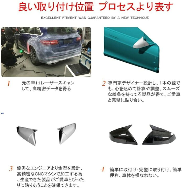 楽天市場】テスラ モデルS用 カーボン ミラーカバー 左右セット 貼り 