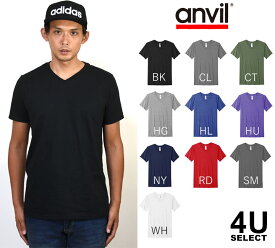 anvil tシャツ 半袖 アンビル tシャツ メンズ vネック ブランド アメカジ anvil 4u [M便 1/1]