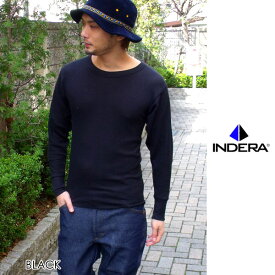 indera mills インデラ ミルズ 高品質 無地 長袖 ワッフルサーマル tシャツ メンズ 無地インナー カットソー inderamills インデラミルズ ロンt サーマルシャツ 肌着 4u [M便 1/1]