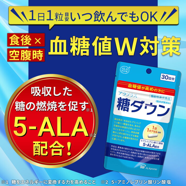 楽天市場】【 公式ショップ 送料無料 】 アラプラス 糖ダウン 30日分 
