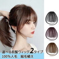＼50％OFF！店内全品・よりどり3点SALE／前髪ウィッグ 人毛100％ 総手植え 3D構造 ナチュラル クリップ式…