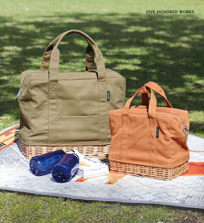 楽天市場 公式 柳キャンバスランチバッグl 全４色 保冷バッグ 500works Carmelina カルメリーナ 女性用バッグ ランチバッグ おしゃれ お弁当袋 ピクニックバッグ 大きめ 弁当 Creer クレエ Wpl Igf Five Hundred Works
