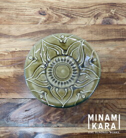 【公式】MINAMIKARA 5寸小皿(飴花柄)500WORKS.読谷村/作家/伝統工芸/沖縄/やちむん