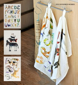 【公式】キッチンタオル キッチンクロス ふきん 食器拭き 手拭きタオル キッチン 布巾 食器拭きクロス 北欧 おしゃれ アート コットン リネン 犬 イヌ ネコ ねこ 猫 ブレーメン かわいい ナチュラル ギフト アトリエコテツ Atelier KOTETSU / 500works / クレエ / WPF