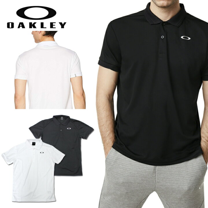 人気提案 XL 特大 総柄 OAKLEY オークリー ポロシャツ ドライ素材 ブラック