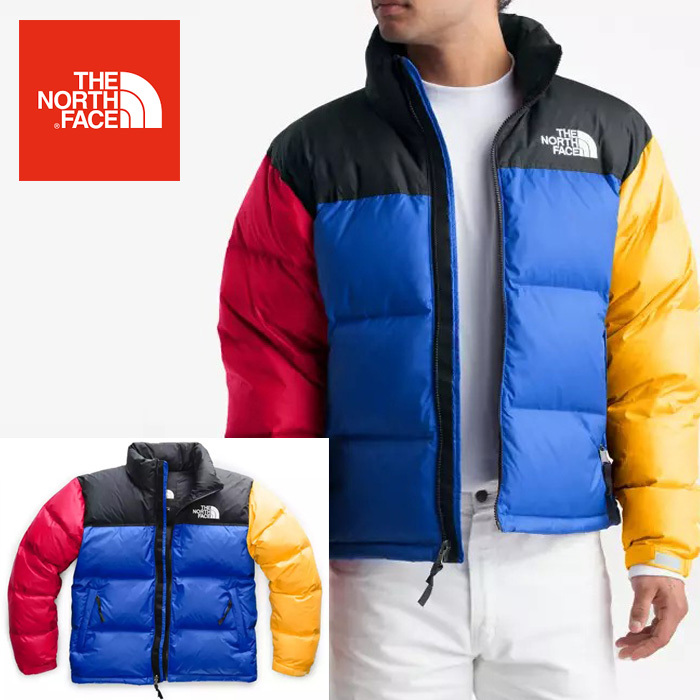multi coloured north face jacket