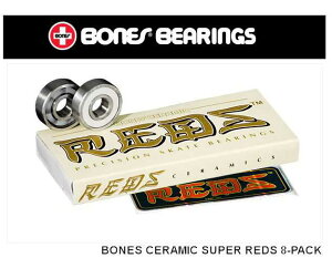 �yBONES BEARINGS�z�{�[���Y�x�A�����O�@BONES CERAMIC SUPER REDS 8-PACK �Z���~�b�N �x�A�����O �X�P�[�g�{�[�h �X�P�{�[�@sk8�^8��1�Z�b�g�y���������z