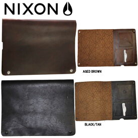【NIXON】ニクソン EDITION IPAD CASE iPadケース 二つ折りレザーケース スナップボタン開閉 無地 ブラウン/ブラック【正規品】【あす楽対応】