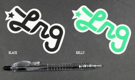 【LRG】エルアールジー　WESTRN SCRPT STICKER　3.75”　ステッカー/約6×9.5cm/ブラック・グリーン