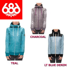 【686】シックスエイトシックス Ella Zip Bonded Fleece レディース プルオーバーパーカー 長袖 トップス スノーブランド キャンプ アウトドア アパレル ウィンタースポーツ XS/S/M 3カラー【正規品】