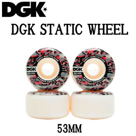 【DGK】ディージーケー STATIC Wheels 53mm 101D ストリート スケボー ウィール 4個1セット HIPHOP スケートボード 初心者 ビギナー【あす楽対応】