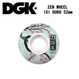 【DGK】ディージーケー Zen Wheels 52mm 101 D ストリート スケボー ウィール 4個1セット HIPHOP スケートボード 初心者 ビギナー【あす楽対応】