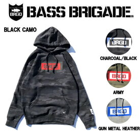 【BASS BRIGADE】バスブリゲード 2019秋冬 BRGD BOX PULLOVER HOODIE メンズ ボックス プルオーバー パーカー アウトドア フィッシング S / M / L / XL / XXL 4カラー【あす楽対応】