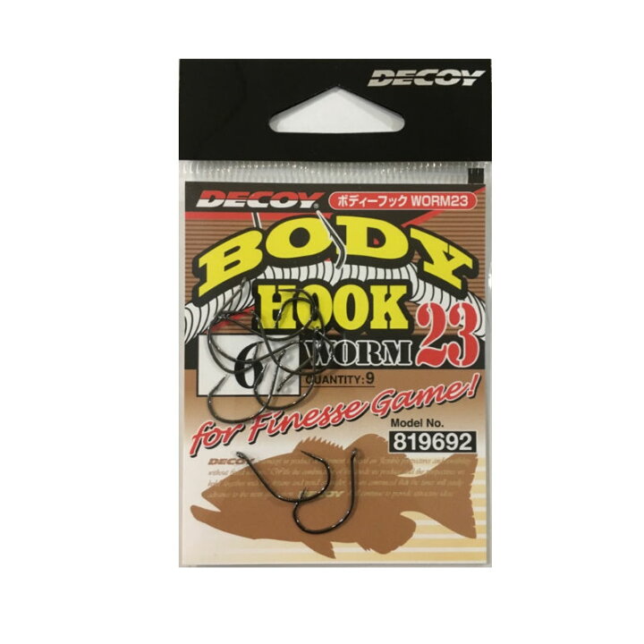 楽天市場 Decoy デコイ カツイチ Bodyhook ボディーフック ワーム23 Hook マス針フック 6サイズ 9本入り 針 はり 釣り フィッシング ダウンショット ネコリグ ワッキーリグ ます針 Surf Snow ５４ｔｉｄｅ