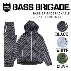 【BASS BRIGADE】バスブリゲード 2021春夏 PACKABLE JACKET & PANTS SET パッカブルジャケット パンツ セット アウトドア フィッシング S/M/L/XL 3カラー