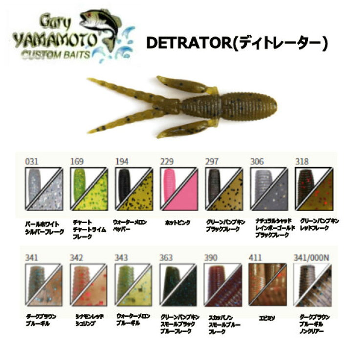 楽天市場 Gary Yamamoto ゲーリーヤマモト 2 4 Detrator 2 4 ディトレーター ワーム スモール ラージマウスバス シェイクアクション 釣り フィッシング ルアー 青木大介 あす楽対応 Surf Snow ５４ｔｉｄｅ