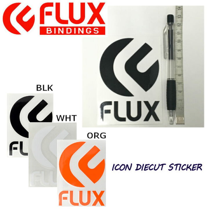 FLUXフラックス ICON DIECUT STICKER ロゴカッティングステッカー 7.5cm×10cm 3カラー ブラック ホワイト オレンジ正規品あす楽対応 : surf&snow 54TIDE FLUXフラックス ICON DIECUT STICKER ロゴカッティングステッカー 7.5cm×10cm 3カラー ブラック ホワイト オレンジ正規品あす楽対応 : surf&snow 54TIDE