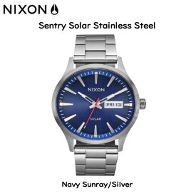 【NIXON】ニクソン Sentry Solar Stainless Steel セントリーソーラー メンズ レディース ユニセックス ウォッチ ソーラーパワー駆動 アナログ腕時計 NavySunray【あす楽対応】