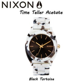【NIXON】ニクソン/THE TIME TELLER ACETATE メンズ・レディースウォッチ アナログ腕時計 ザ・タイムテラーアセテートBLACK/TORTOISE【あす楽対応】