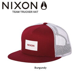 【NIXON】ニクソン Team Trucker Hat メンズ メッシュキャップ スナップバック 帽子 BurgundyFサイズ