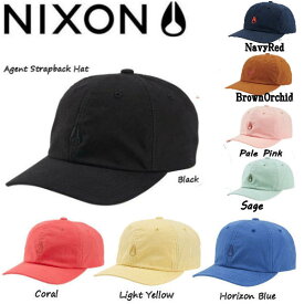 【NIXON】ニクソン NIXON Agent Strapback Hat メンズ レディース キャップ 帽子 ローキャップ ダッド キャップ ヘッドウェア Fサイズ【あす楽対応】