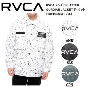 �yRVCA�z���[�J SPLATTER GURDIAN JACKET �����Y �R�[�`�W���P�b�g ���� �A�E�^�[ �E�B���h�u���[�J�[ ���� �g�b�v�X �X�P�[�g�{�[�h �A�E�g�h�A �L�����v S/M/L 3�J���[�y���K�i�z