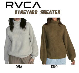 【RVCA】ルーカ VINEYARD SWEATER レディース タートルネック ハイネック ニット セーター ストリート カジュアル アウトドア キャンプ XS/S/M 2カラー【正規品】