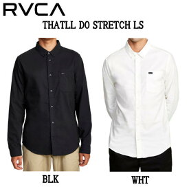 【RVCA】ルーカ 2023春夏 メンズ LS SHIRT ロングスリーブシャツ 長袖 ボタン Yシャツ ワイシャツ ストリート スケートボード M/L /XL ブラック・ホワイト【正規品】【あす楽対応】